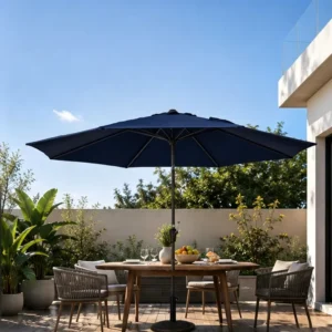 Customized Modern Stainless Steel and Iron Outdoor Umbrella for Hotels and Parks 2.7-Meter Terrace Garden Use