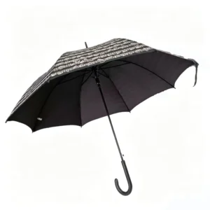 Customized Music Note Printing Auto-opening Long Handle Straight Umbrella Big Rain Umbrellas