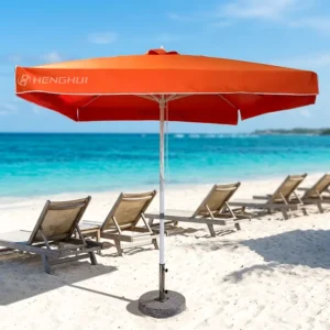 Customized Outdoor Aluminum Center Pole Parasol Patio Umbrella Beach Parasol
