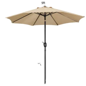 Customized Outdoor Aluminum Parasol Waterproof Patio Umbrella for Restaurant Use Outdoor Furniture