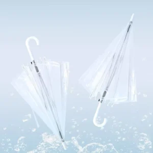 Customized Outdoor Wedding Activities Clear Umbrella Strong Transparent Umbrella with Custom Logo