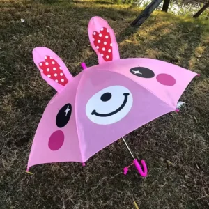 Customized Print 3D Cute Children Umbrella Animal Pattern Straight Kids With Logo