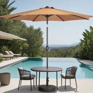 Customized Print Large Beach Umbrella with Heavy Duty Sturdy Frame Outdoor Patio Sunshade & UV Protection