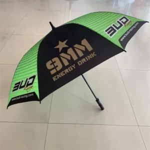 OEM Printed Customized Straight Manual Pongee Rain Umbrella ISO9001 Certified 130cm Diameter
