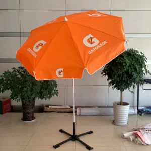Customized Printed Waterproof Foldable Beach Umbrella for Outdoor Furniture, Courtyard, and Gym Use