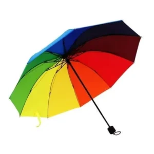 Customized Rainbow Pride All-Over-Print Folding Umbrella for Women and Men