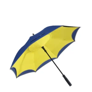 Customized Semi-Automatic Straight Umbrella Business Gift Advertising Umbrella Night Reflective Warning Golf Umbrella
