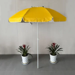 Customized Size Lightweight Easy Carry Foldable Polyester Canopy Beach Umbrella with Anchor