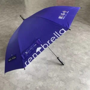 Customized Straight Umbrella with Printed UV Resistant Pongee Shade