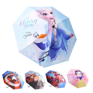 Customized Umbrellas Adorable Cartoon Kids Waterproof Umbrella Durable Straight Design for Children’s Use Manual Control