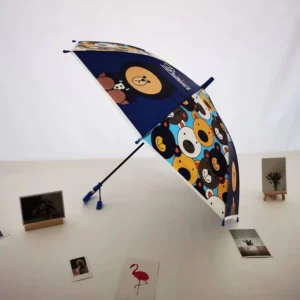 Cute Animal Children Modern Umbrella Automatic Handle Custom Made Design Available EVA Plastic Kids Umbrella Iron Shaft