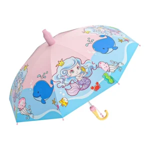 Cute Animal Kids Umbrellas Manufacturer Cartoon Rain Children Umbrella with Plastic Cup