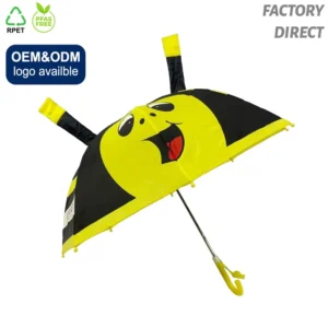 Cute Cartoon Long-Handled 3D Ear Umbrella for Children
