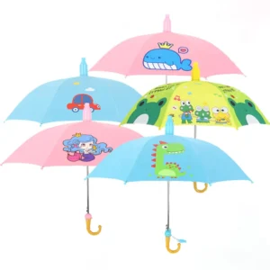 Cute Cartoon Pattern Children’s Umbrella Vinyl Rain protection Sunscreen Can Print logo Umbrella