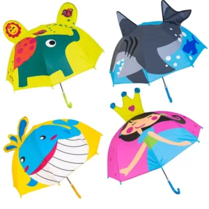 Cute Children UV Protect 3D Animal shape Cartoon Kid Rain Umbrella Factory