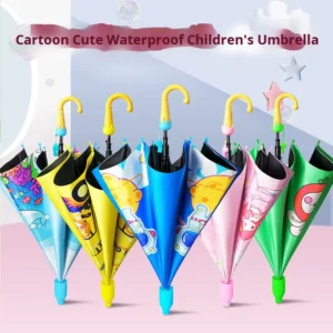 Cute Children’s Umbrella for Girls Boys All-Season Cartoon Design UV-Resistant Sun Protection Kindergarten Primary School Use
