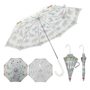 Cute Color Changing Manual Children Compact Umbrella Fully Printed Pongee Fabric Customise Logo 8 Ribs Rain Protection