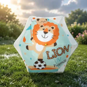 Cute Kids Umbrella Black Coated Sunshade Safe Round Edge Anti Poke Anti UV Waterproof Reflective Strips Hangable