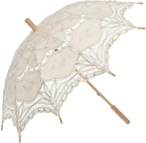 Cute Lace Parasol Wedding Favor Umbrella with Customizable Colors & Logo Handmade Gift for Weddings Parties & Baby Showers