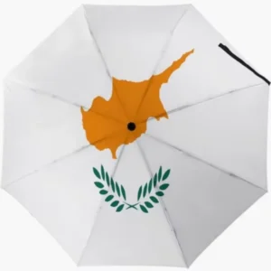 Cyprus Flag Printed Fully Automatic Open-Close Umbrella