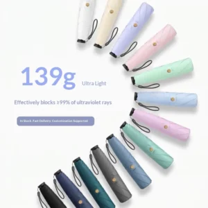 D5939 Custom Pencil Umbrellas Manual Travel Mini Folding Sunshade Sun Advertising Ultra-light Umbrella