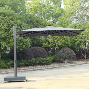 DC-LUP-117 Patio Waterproof Garden Sun Shade Led Aluminum Cantilever Professional Parasol Outdoor Furniture Hotel Park 3m