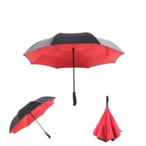 DD2691 Large Self-Standing Straight-Handle Inverted Umbrella, Double-Layer Canopy, Windproof