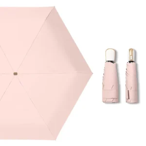 DD3680 High Quality 5 Folding Full Automatic Umbrella Windproof Rain Parasol Sunshade Function Metal Frame Pure Color Umbrellas
