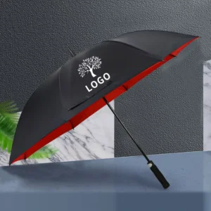 Decorative Summer Straight Umbrella with Logo Print, UV Protection