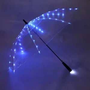 Direct Sale Classic Transparent LED Flashlight Umbrella Hydraulic Pressure Fully Automatic