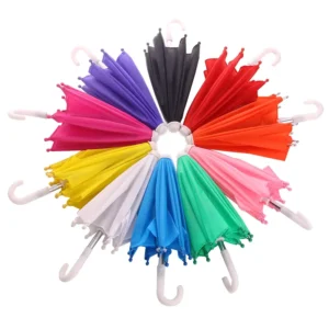 Dollhouse Miniature Mini Umbrellas 18 Inch Girl 1/6 Scale Doll Elf Doll Umbrella for Dolls and Kids Playing