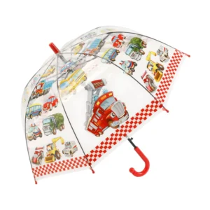 Dome Safety Transparent Straight Umbrella for Kids with Alloy and Fiberglass Ribs