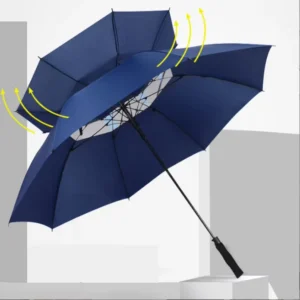 Double-Canopy Golf Umbrella with Comfortable Grip for Business Gifts, Factory, Custom Logo