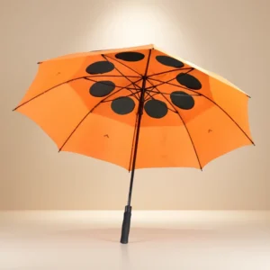 Double-Canopy Vented 30-Inch 8-Rib Semi-Automatic Golf Umbrella with Custom Printing for Business