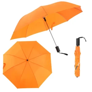 Double-Folding 21/27-Inch Automatic 10-Rib Foldable Aluminium Umbrella 23-Inch UV Fishing Umbrella