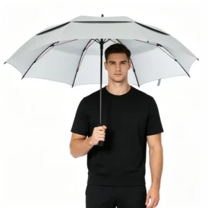 Double Layer 32 Inch Waterproof Windproof Large Sun and Rain Umbrella for Men and Women Auto Open Custom Golf Umbrella