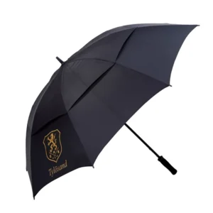 Double-Layer Black 30-Inch Golf Umbrella with Logo Print