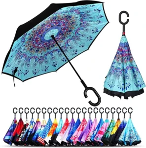 Double-Layer C-Shape Handle Inverted Reverse Umbrella