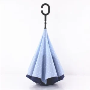 Double Layer Custom Reversible Umbrella With C Handle
