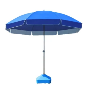 Double Layer Outdoor Beach Umbrella with Silver Coating UV Protection Waterproof Sunshade for Patio and Garden