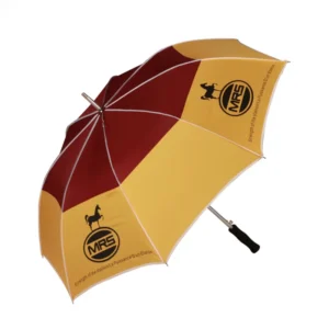 Double Layer Rain Straight Golf Umbrella Polyester/Pongee Fabric Fiberglass/Metal Frame