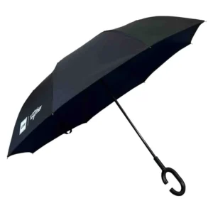 Double-Layer Reverse Umbrella with C Hook Pongee Straight Frame for Adults