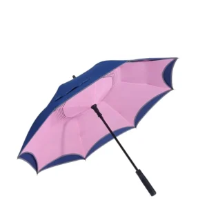 Double-Layer Semi-Automatic Night-Reflective Straight Car Sunshade Umbrella