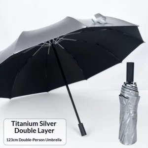 Double-Layer Three-Fold Umbrella with UPF 50+ UV Protection Extra-Large Design for Sunny and Rainy Days Logo Printing Available