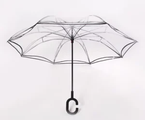 Double-Layer Transparent Inverted Umbrella with Custom Printing