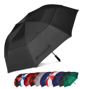 Double-Layer Travel 2-Fold Automatic Open Manual Close Long Umbrella
