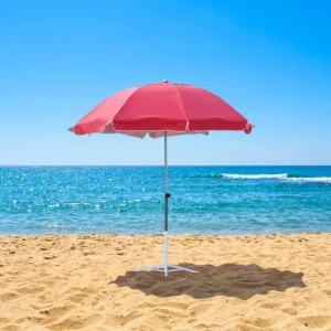 Double-Layer Vented Sun Umbrella Silver-Back Coating UV Protection Heavy Windproof Waterproof Outdoor Patio Balcony Shelter