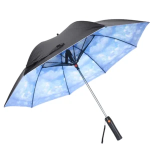 Double-Layer Windproof LED Reverse Automatic Umbrella