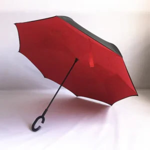 Double-Layer Windproof Manual Straight Reverse Umbrella Classic Design 105 cm Open Advertising Gift