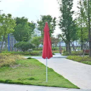 Double Rib Windproof 140cm Vented Sun Umbrella Wind Resistant Outdoor Beach Garden Stall Sun Shade